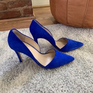 Banana Republic Royal Blue suede heels size 9.5